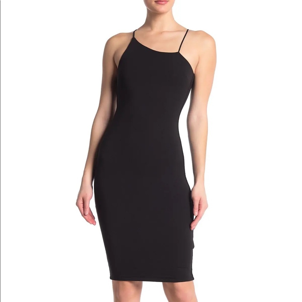 Good American Spaghetti Straps Asymmetric Dress